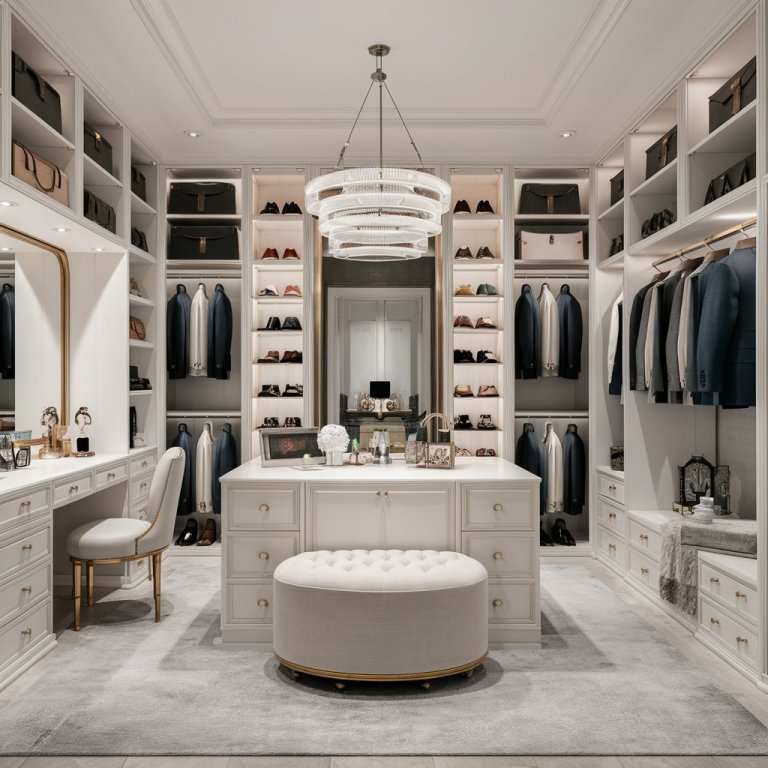 Luxury Walk-in Closet Design: Opulent Storage & Organization Ideas ...