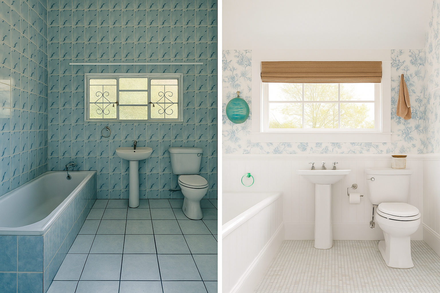 Coastal Bathroom Makeover: Before & After Renovation Ideas